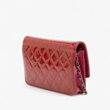 Chanel Quilted Patent Brilliant Wallet On Chain