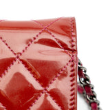 Chanel Quilted Patent Brilliant Wallet On Chain