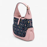 Gucci Limited Edition Small GG Denim Floral Jackie 1961