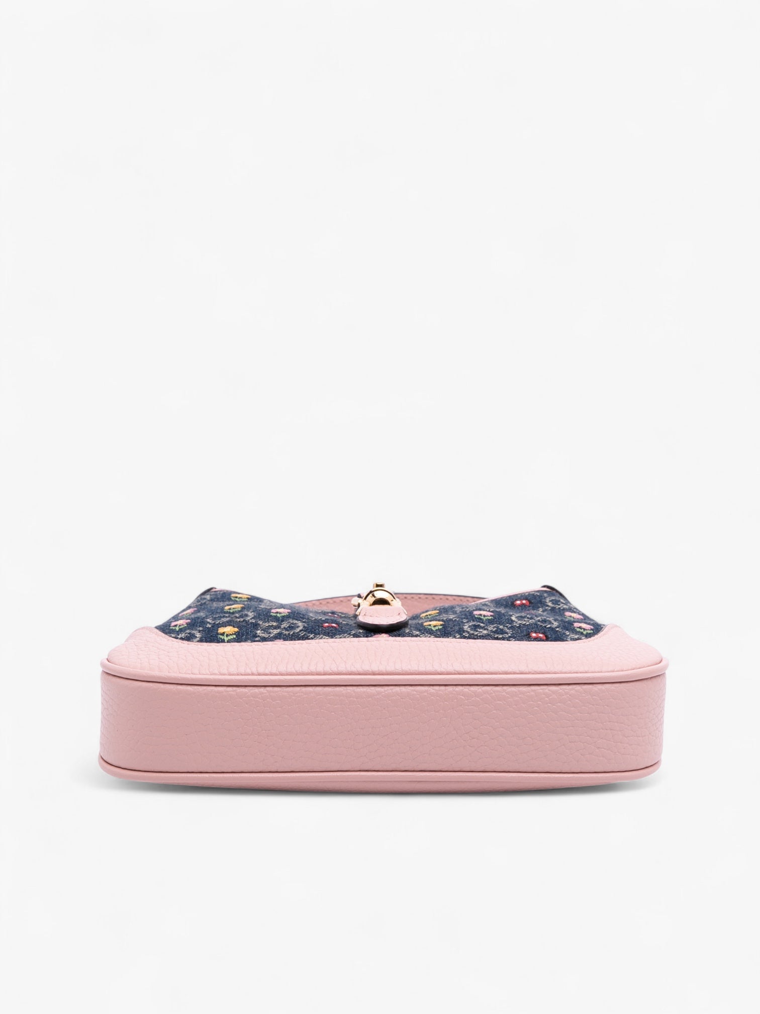 Gucci Limited Edition Small GG Denim Floral Jackie 1961