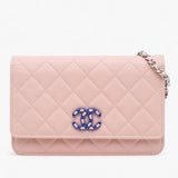 Chanel CC Quilted Caviar Wallet on Chain