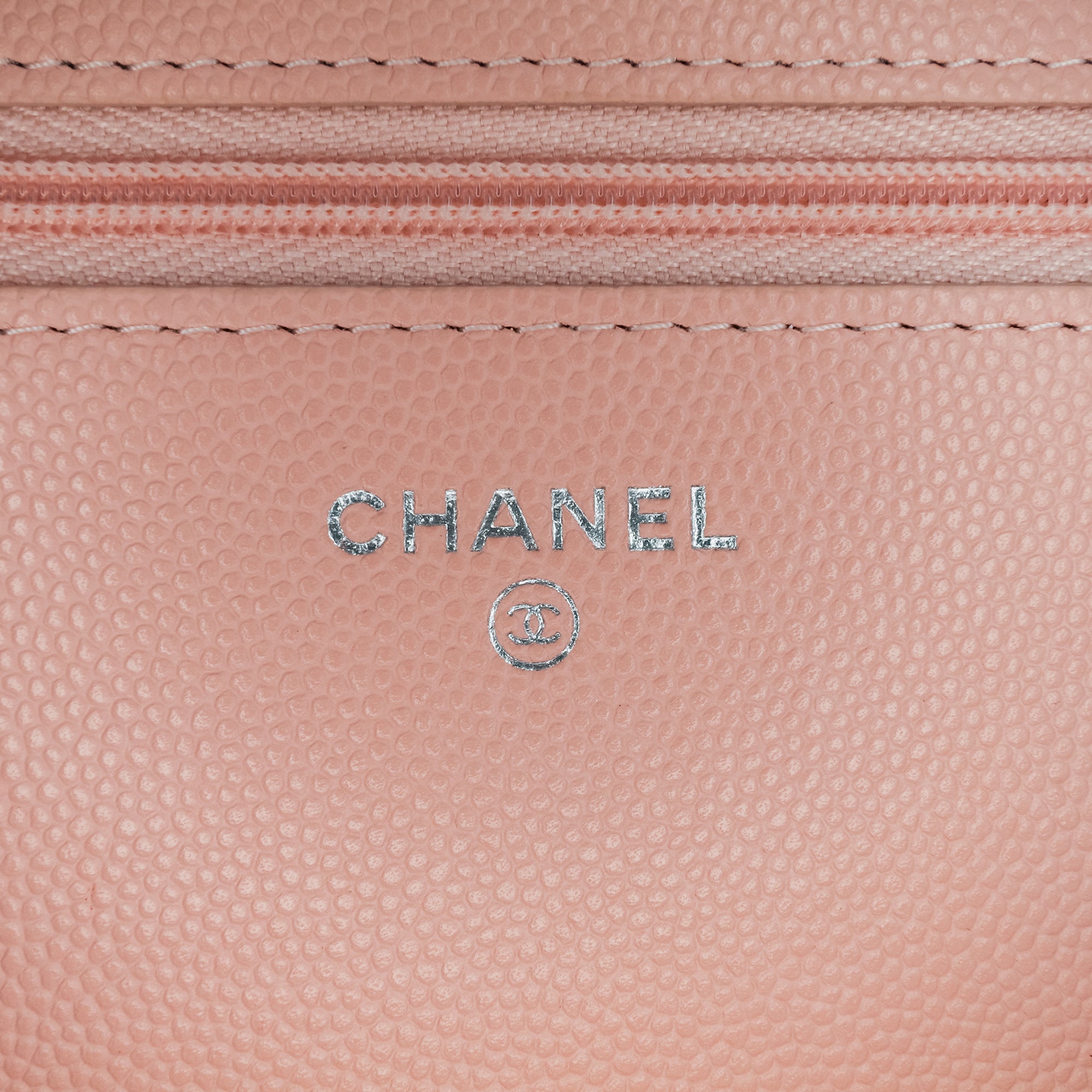 Chanel CC Quilted Caviar Wallet on Chain