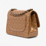 Chanel Jumbo Classic Metallic Patent Double Flap