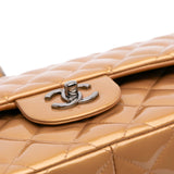 Chanel Jumbo Classic Metallic Patent Double Flap