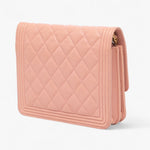 Chanel Quilted Caviar Square Boy Wallet on Chain