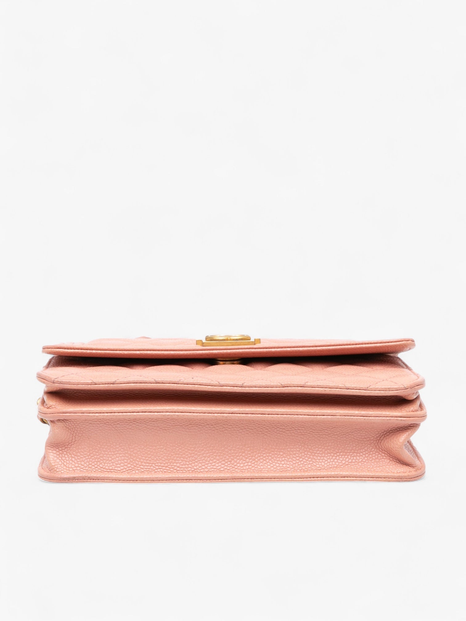 Chanel Quilted Caviar Square Boy Wallet on Chain
