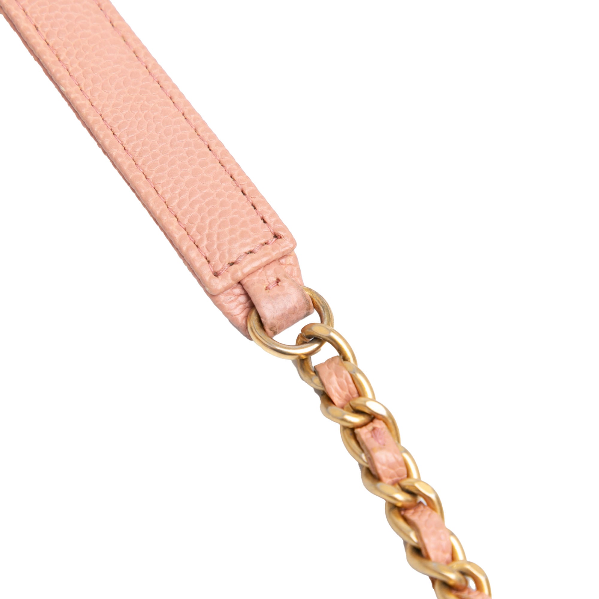 Chanel Quilted Caviar Square Boy Wallet on Chain