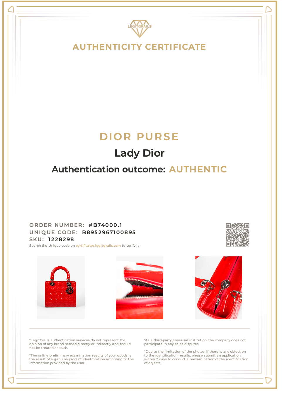 Digital Certificate of Authenticity - ReLuxe Room 
