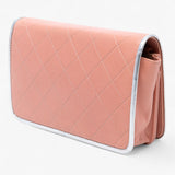 Chanel CC Quilted Bicolor Lambskin Wallet On Chain