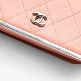 Chanel CC Quilted Bicolor Lambskin Wallet On Chain