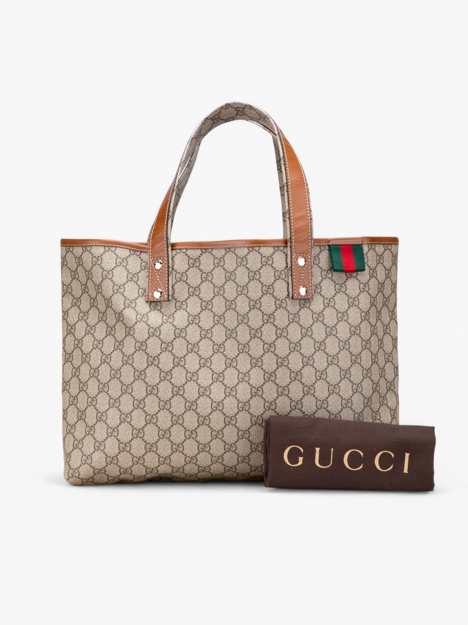 Gucci Medium GG Supreme Web Loop Tote
