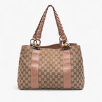 Gucci Medium GG Canvas Bamboo Libecci