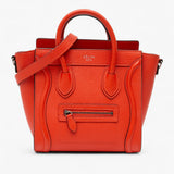Celine red Nano Leather Luggage Tote