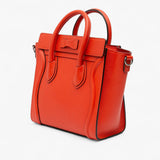 Celine red Nano Leather Luggage Tote