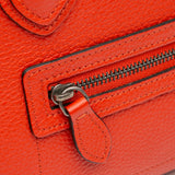 Celine red Nano Leather Luggage Tote