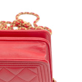 Chanel Quilted Caviar Boy Wallet on Chain