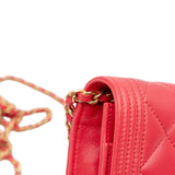 Chanel Quilted Caviar Boy Wallet on Chain