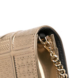 Dior Metallic Patent Microcannage Diorama Wallet on Chain