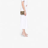 Dior Metallic Patent Microcannage Diorama Wallet on Chain