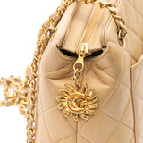 Chanel Quilted Lambskin Sun Charm Chain Crossbody