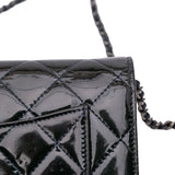 Chanel CC Quilted Patent Wallet On Chain