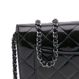 Chanel CC Quilted Patent Wallet On Chain