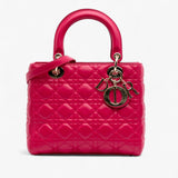 Dior Medium Lambskin Cannage Lady Dior