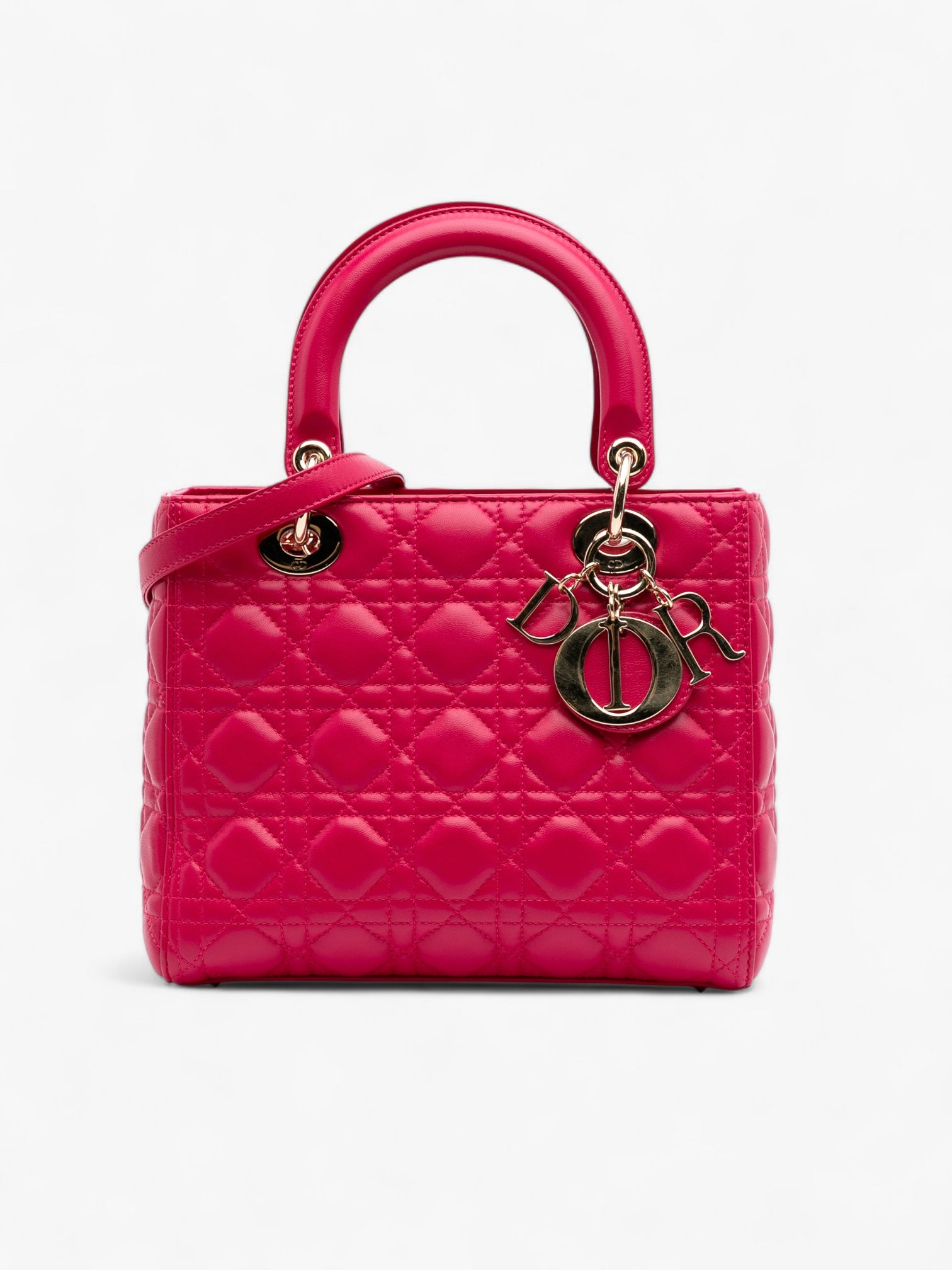 Dior Medium Lambskin Cannage Lady Dior