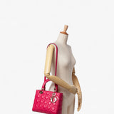 Dior Medium Lambskin Cannage Lady Dior