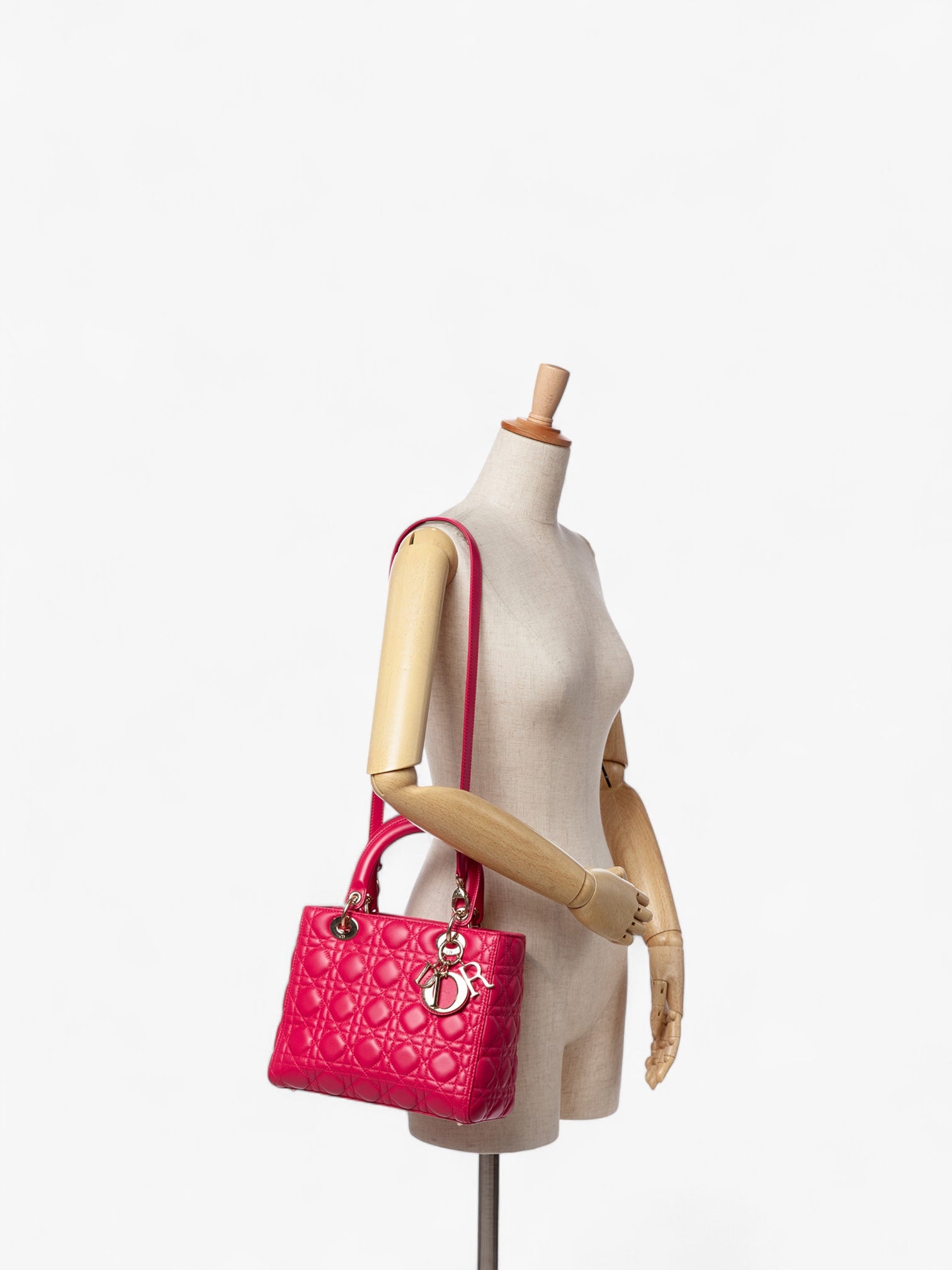 Dior Medium Lambskin Cannage Lady Dior