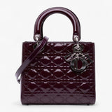 Dior Medium Patent Cannage Lady Dior