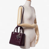 Dior Medium Patent Cannage Lady Dior
