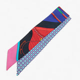 Hermès Clic Clac Modern Cannage Silk Twilly Scarf