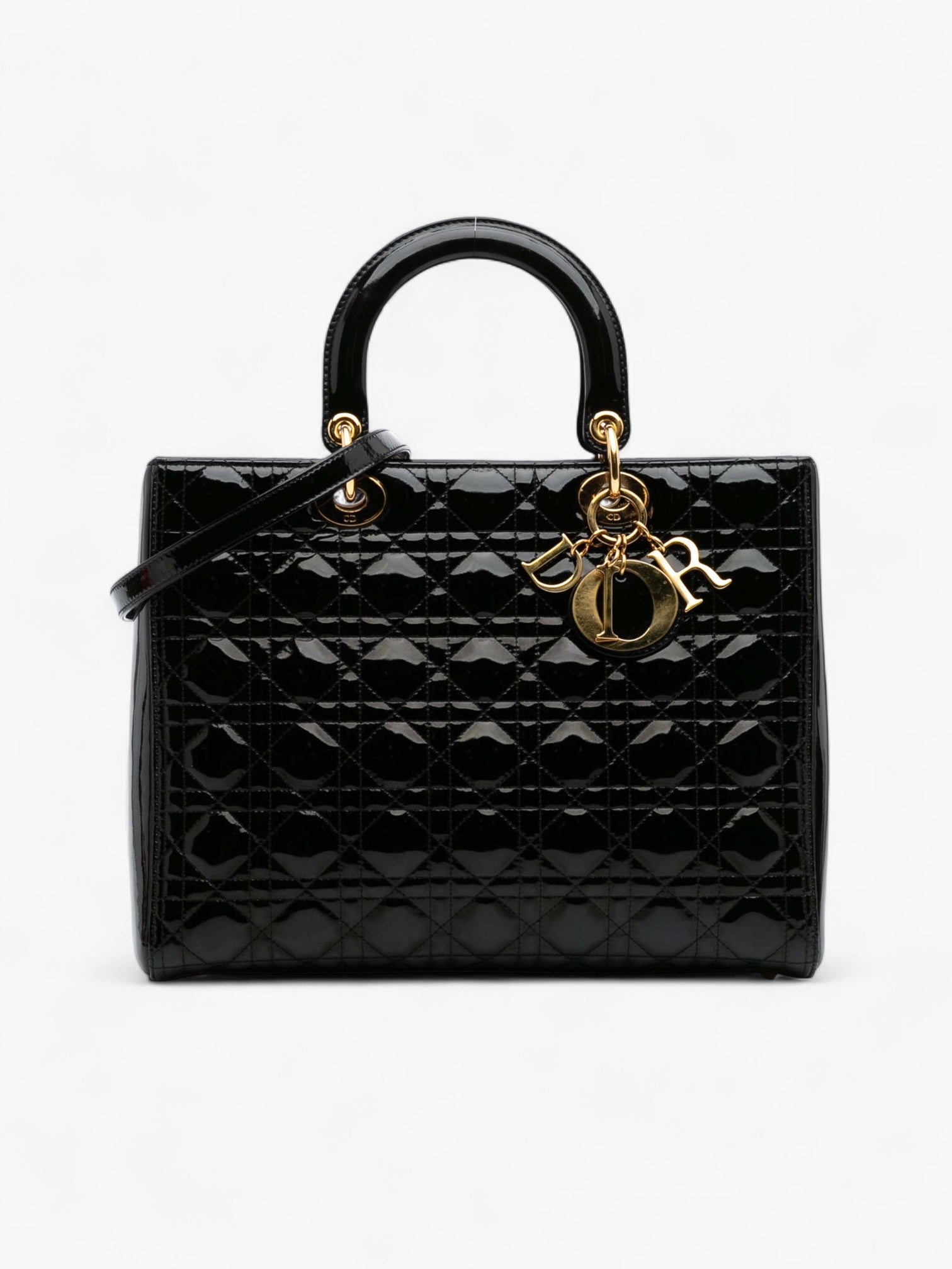 Dior Large Patent Cannage Lady Dior
