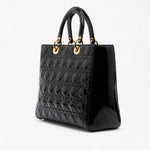 Dior Large Patent Cannage Lady Dior
