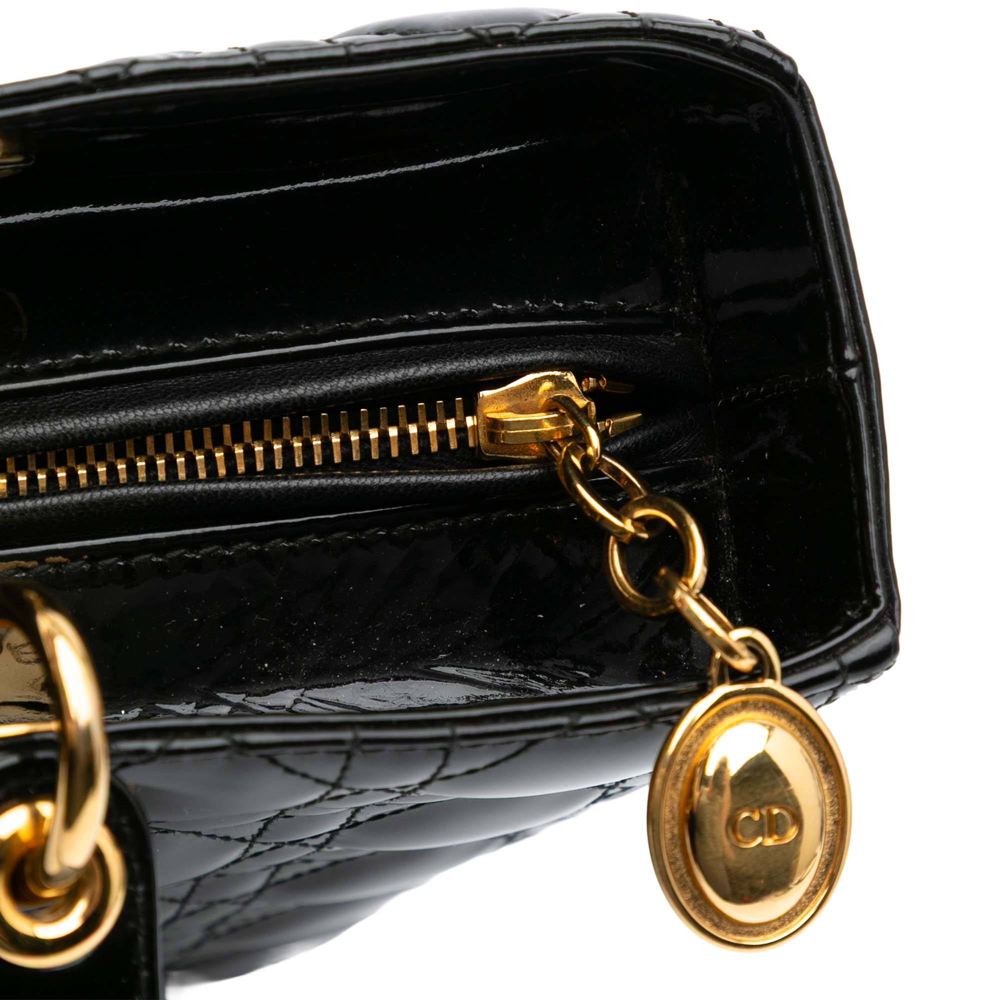 Dior Large Patent Cannage Lady Dior