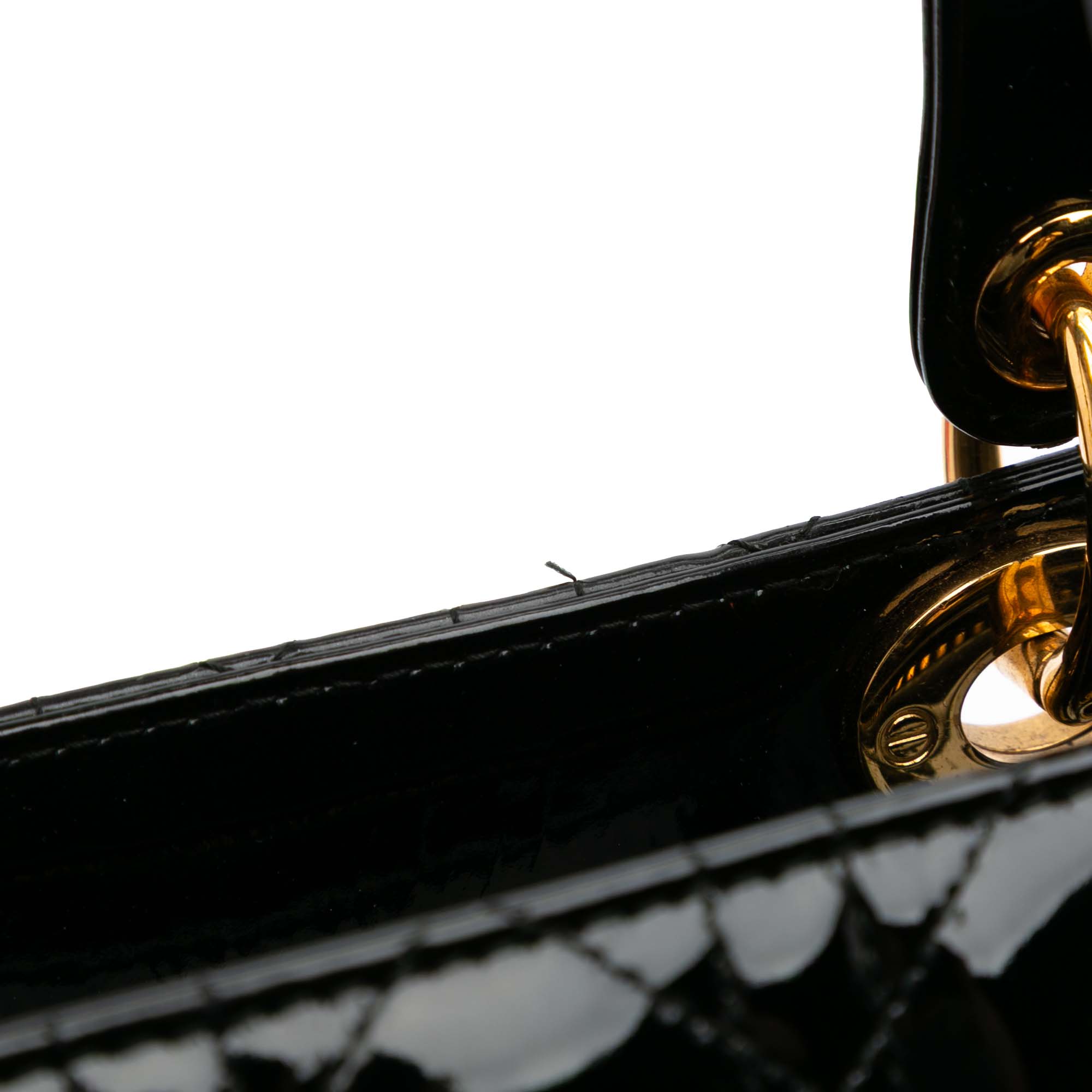 Dior Large Patent Cannage Lady Dior