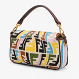 Fendi Zucca Embroidered Fish Eye Vertigo Baguette