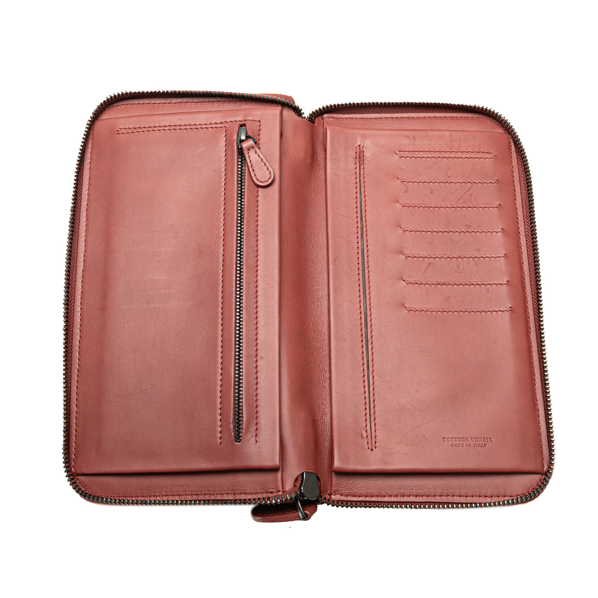Bottega Veneta Intrecciato Zip Around Long Wallet
