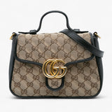 Gucci GG Marmont Matelassé Canvas Top Handle