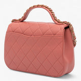 Chanel Quilted Lambskin Chain Infinity Top Handle