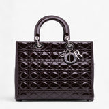 Dior Large Patent Cannage Lady Dior