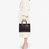 Dior Large Patent Cannage Lady Dior