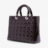 Dior Large Patent Cannage Lady Dior