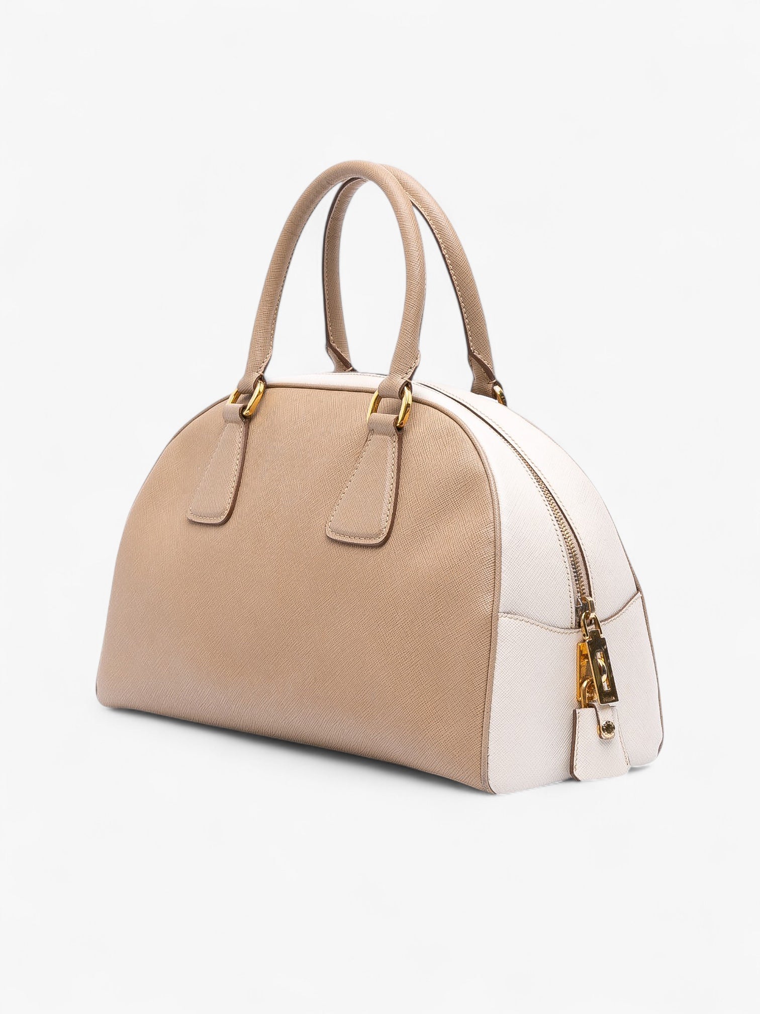 Prada Saffiano Lux Bowling Handbag