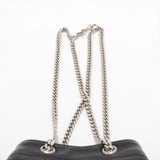 Saint Laurent Calfskin Crocodile Embossed Baby Emmanuelle Bucket Bag Black